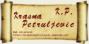 Krasna Petruljević vizit kartica